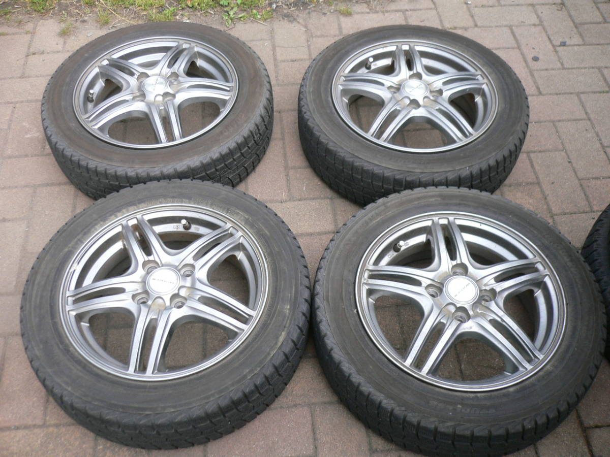 HOTSTAFFアルミスタッドレス 155/65R14 4H100+43 4本 中古品 155 