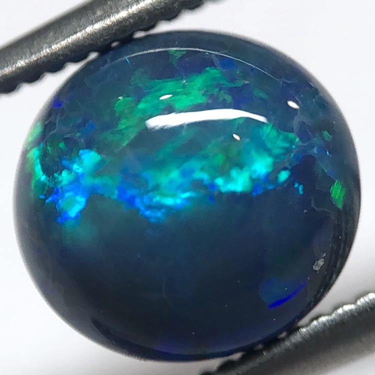 ■天然ブラックオパール 1.116ct ■6.91×6.58mm ソーティング付 ルース 裸石 宝石 jewelry black opal 遊色