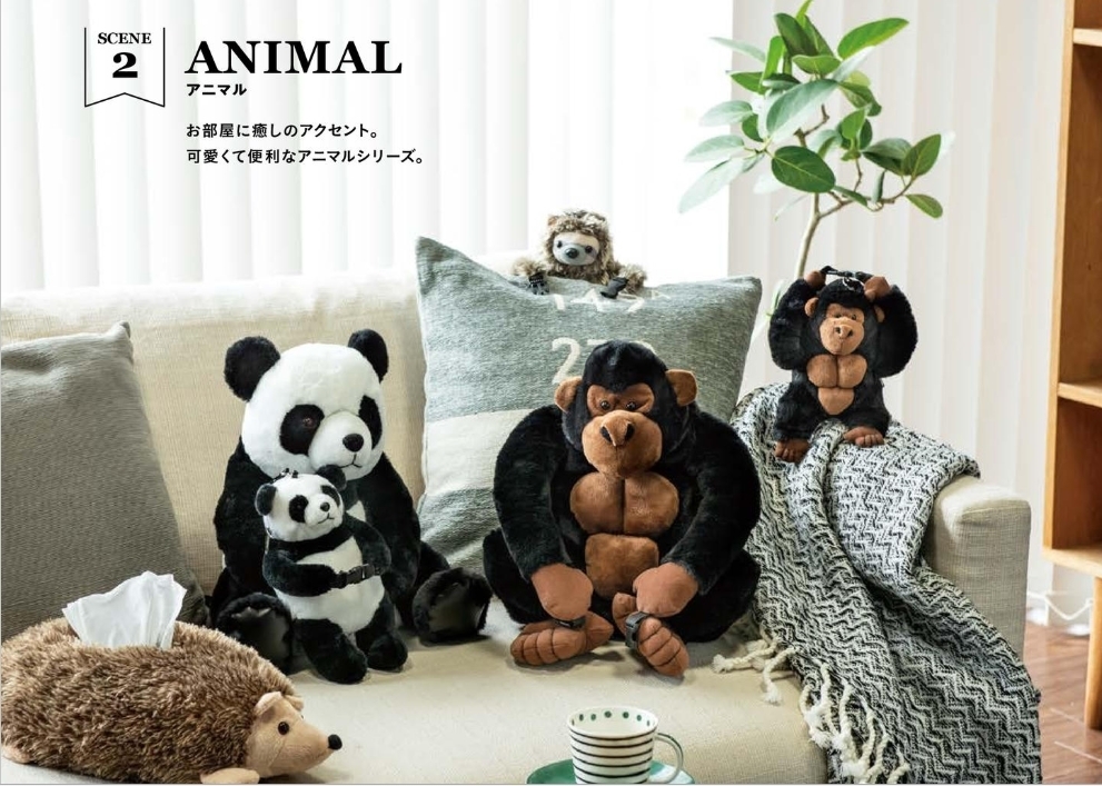 スリーズ　ティシュケース 新作登場，限定SALE ティッシュケース ゴリラ 珍獣シリーズ ゴリラ