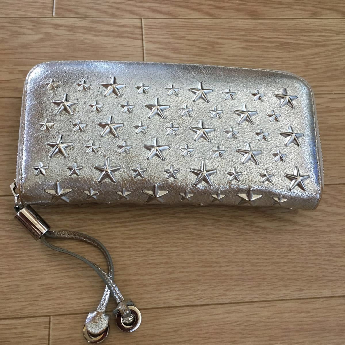 JIMMY CHOO 星型スタッズ グレー長財布 JIMMY CHOO ジミーチュウ 長財布 ピッパ FILIPA スタースタッズ