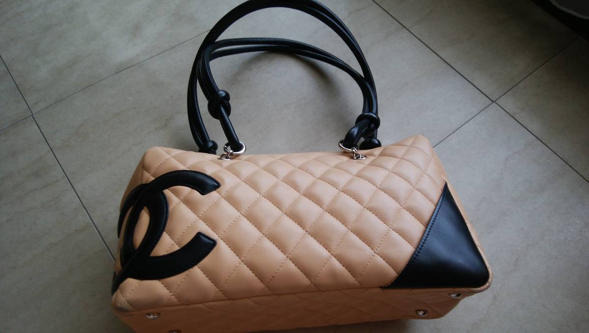 カンボンライン CHANEL シャネル ショルダーバッグ ベージュ ブラック 