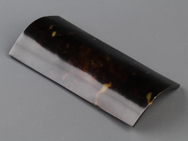 【流】煎茶道具 鼈甲彫刻茶合 JG198