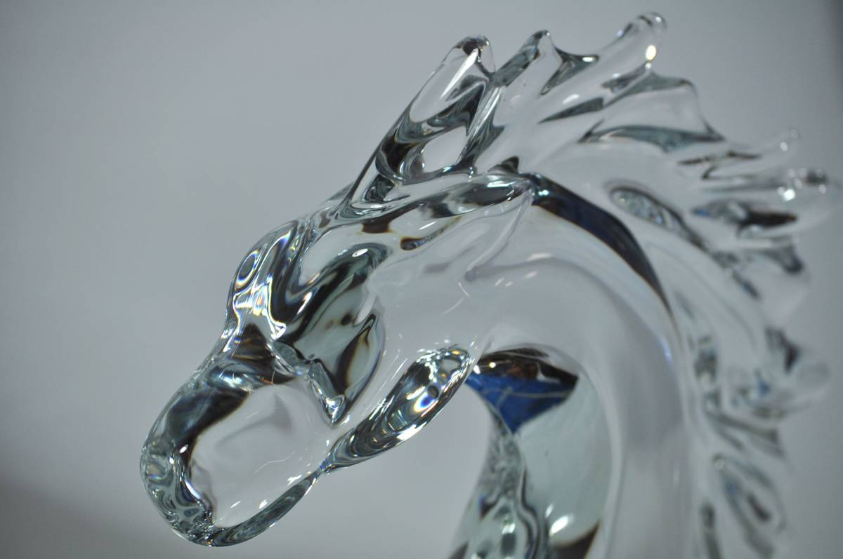 美品 Daum France ドームフランス クリスタルガラス 馬 置物 箱付き ◇DAUM ドーム フランス 馬 置物◇ Daum France クリスタルガラス 馬の