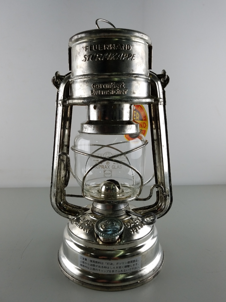 ドイツ製 フュアーハンドランタン 替え芯2本付き FEUER HAND 高さ255 ビンテージ 灯油ランタン オイルランタン ハリケーンランタン_2