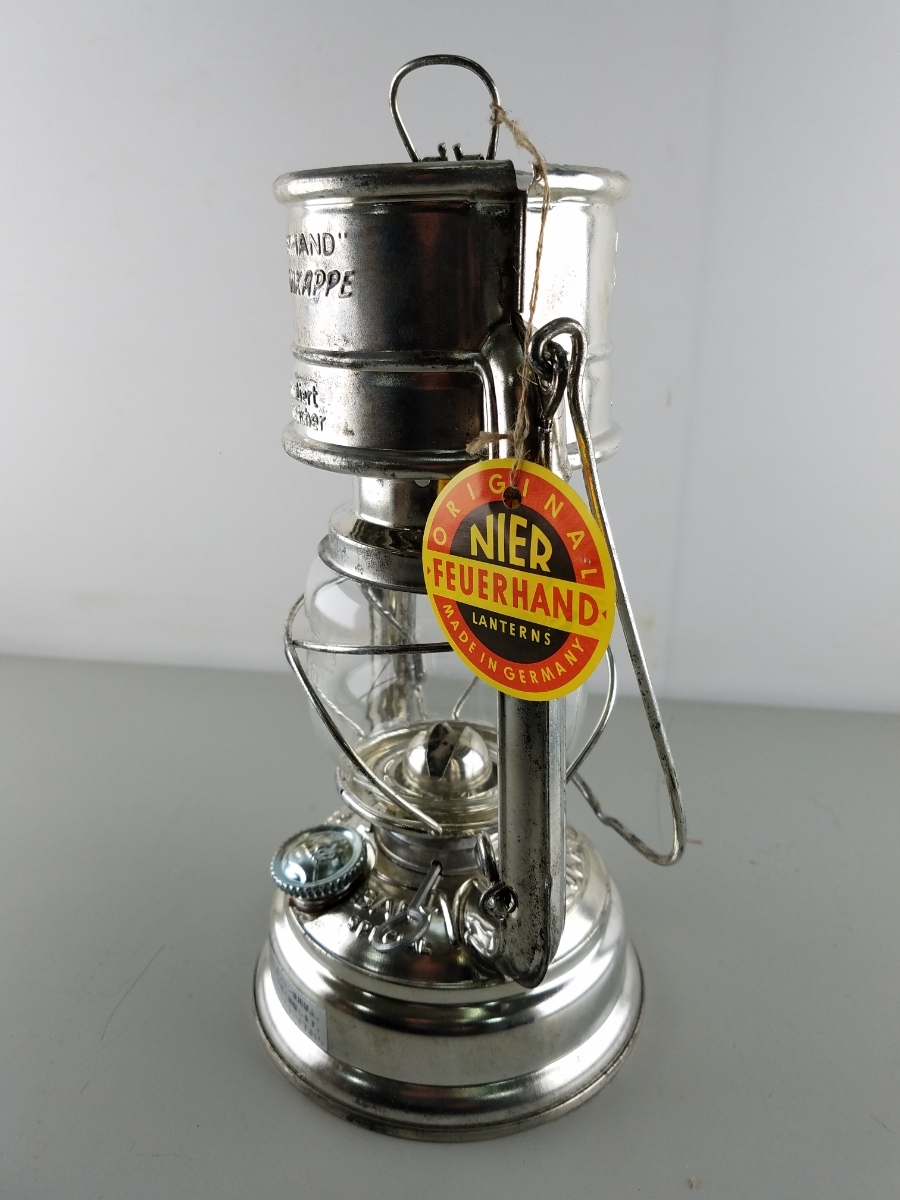 ドイツ製 フュアーハンドランタン 替え芯2本付き FEUER HAND 高さ255 ビンテージ 灯油ランタン オイルランタン ハリケーンランタン_8