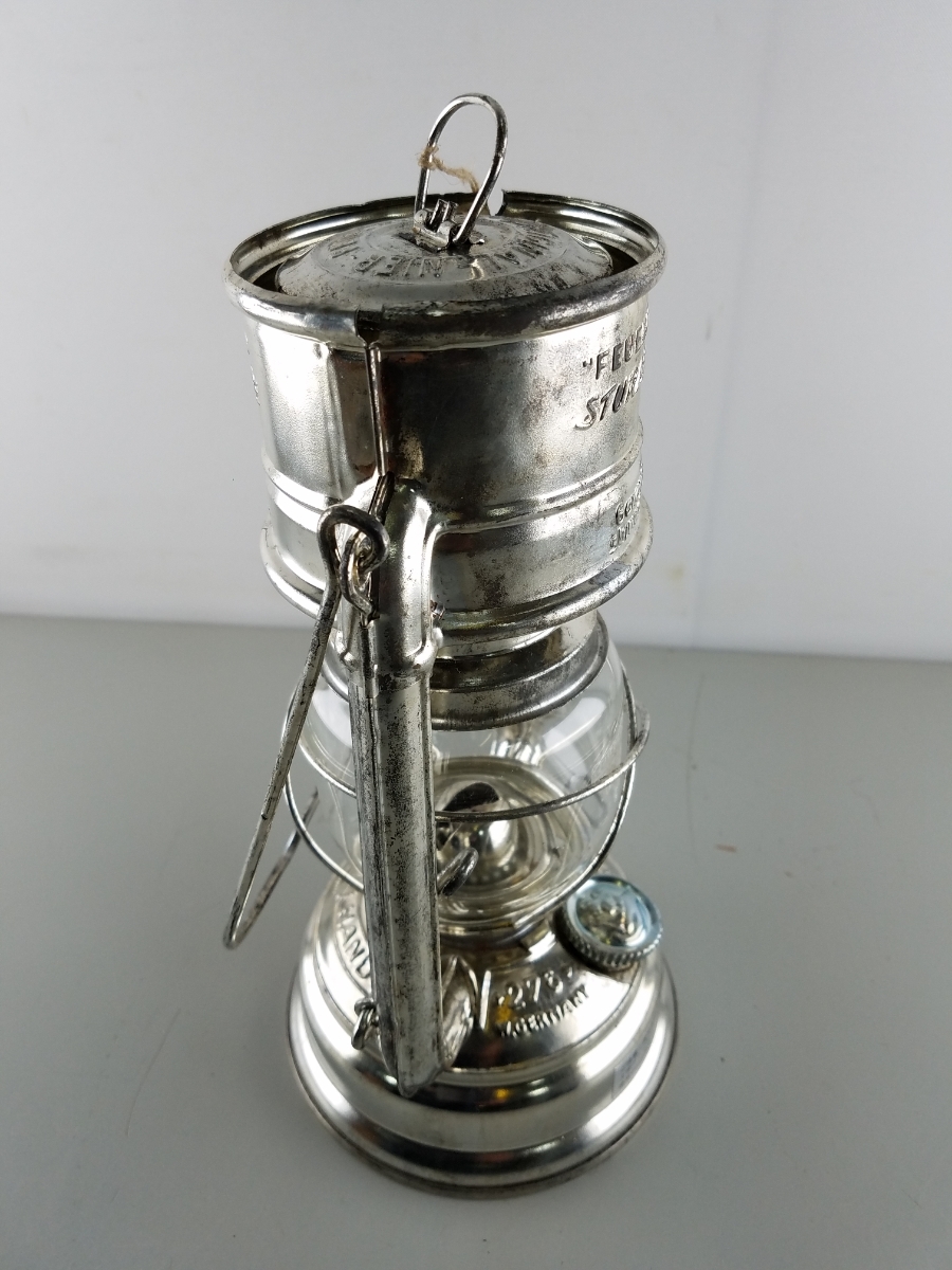 ドイツ製 フュアーハンドランタン 替え芯2本付き FEUER HAND 高さ255 ビンテージ 灯油ランタン オイルランタン ハリケーンランタン_9