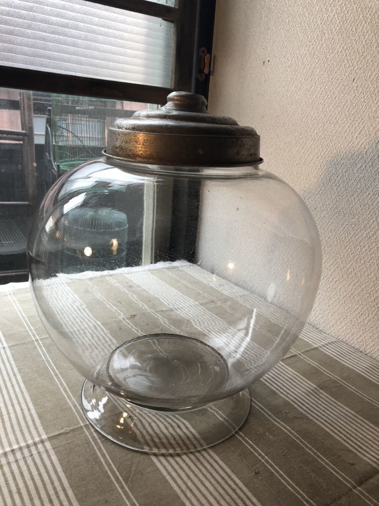 地球瓶　菓子瓶　　昭和初期頃 昭和レトロ 6-61】地球瓶／菓子瓶 (3) 地球瓶 昭和レトロ | マーケット