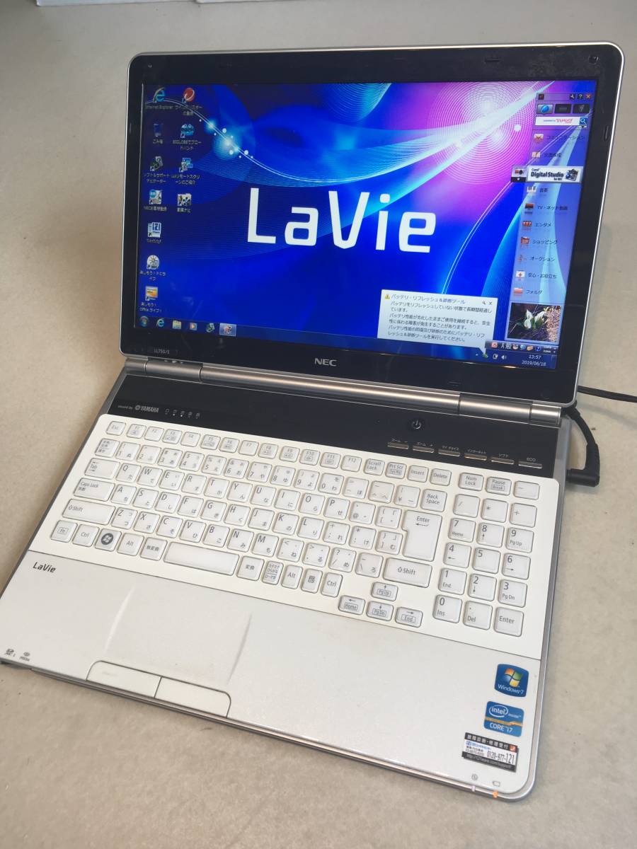 ●ジャンク NEC PC-LL750ES6W 15.6型ワイド Core i7 2630QM 2.0G メモリ4G ⑧ 管理:05