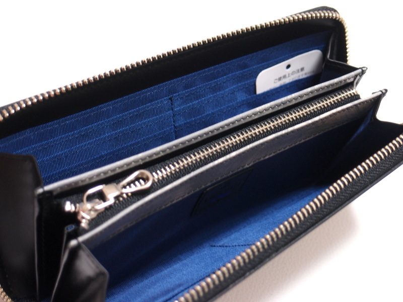 新品 LANVIN en bleu グラン ラウンドファスナー レザー 長財布 定価17000円◆553605 グレー ランバンオンブルー ウォレット