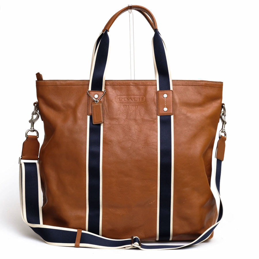 COACH トートバッグ F70560 ヘリテージ ウェブ レザー ユーティリティ トート UTILITY TOTE 2WAY ショルダー メンズ レザー c3599