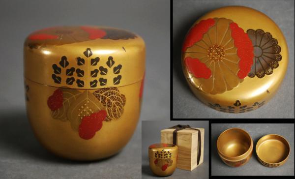 限定セール，大得価 WISH 金蒔絵 漆 棗 桐箱 金蒔絵花紋様逸品 #19063459(棗)｜売買されたオークション情報、yahooの商品情報をアーカイブ公開 - オークファン 棗