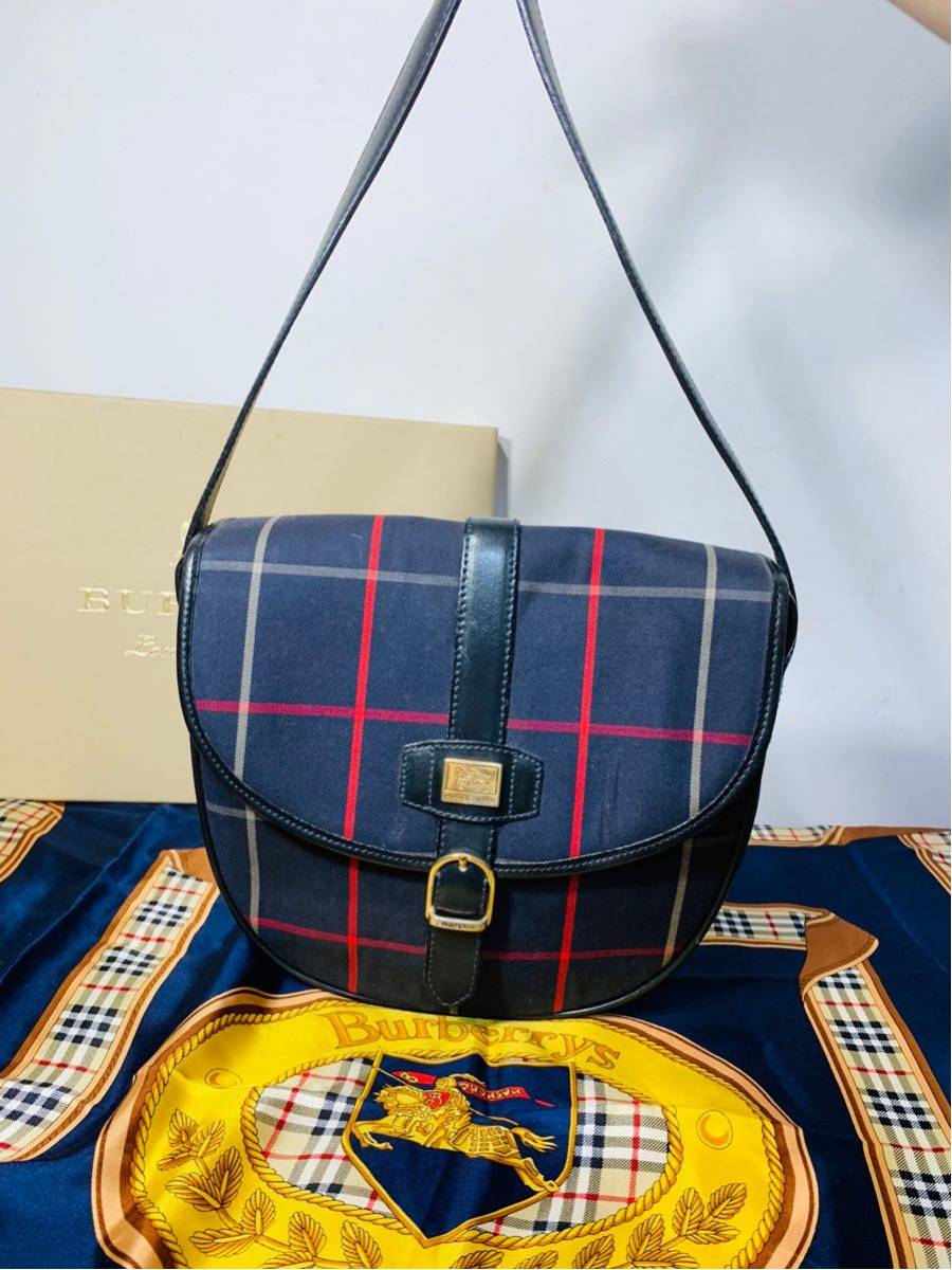 1円 バーバリー BURBERRY 希少 ハンドバッグ ミニバッグ ノバチェック 