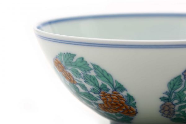 【送料無料，お買い得】 R02079 台湾 暁芳窯 蔡曉芳 豆彩 闘彩 茶碗