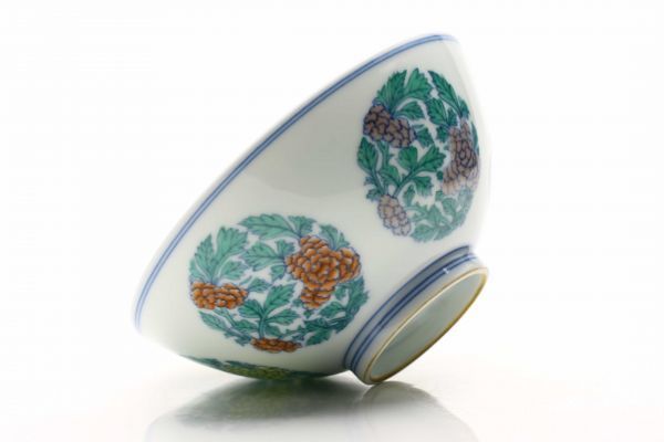 【送料無料，お買い得】 R02079 台湾 暁芳窯 蔡曉芳 豆彩 闘彩 茶碗