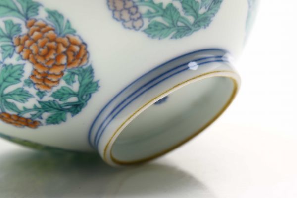 【送料無料，お買い得】 R02079 台湾 暁芳窯 蔡曉芳 豆彩 闘彩 茶碗