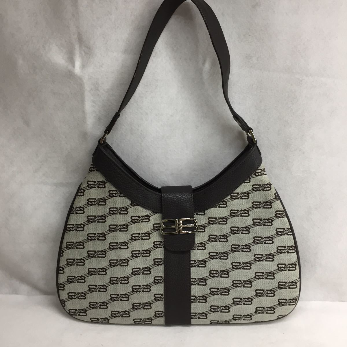 BALENCIAGA バレンシアガ 総柄BBロゴ ハンドバッグ ショルダーバッグ 