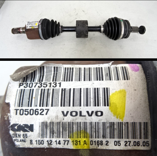 B/19G22■VOLVO V70 CBA-SB5244W (ボルボ 2006y後期)■左フロントドライブシャフト LH P30735131 (左F ドラシャ 76284㌔)