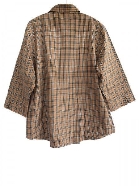 七分袖 GOLF BURBERRY シャツ LL ノバチェック レディース バーバリー