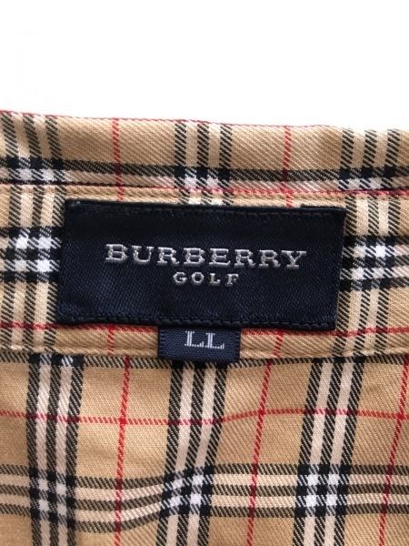 七分袖 GOLF BURBERRY シャツ LL ノバチェック レディース バーバリー
