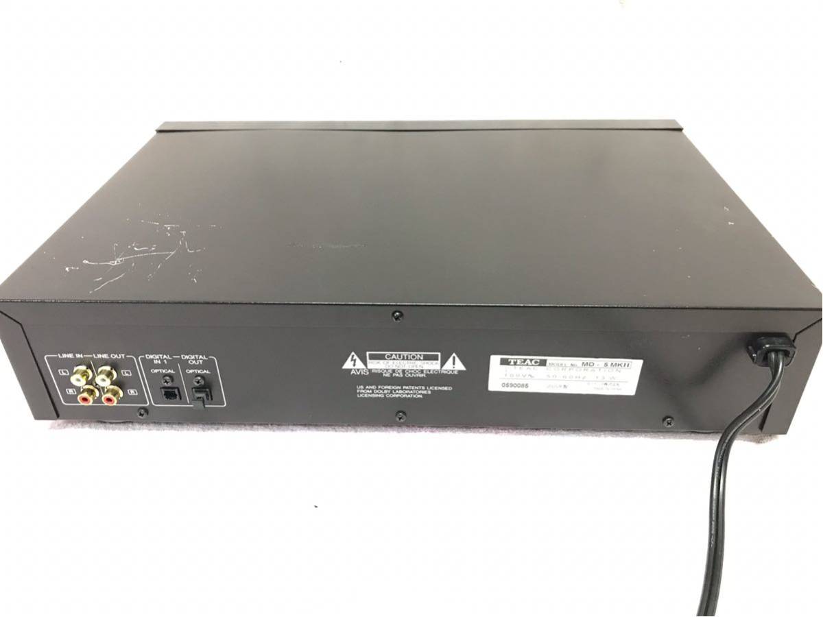 長野発！TEAC ティアック MD-5MKⅡ MDデッキ ジャンク品 現状品
