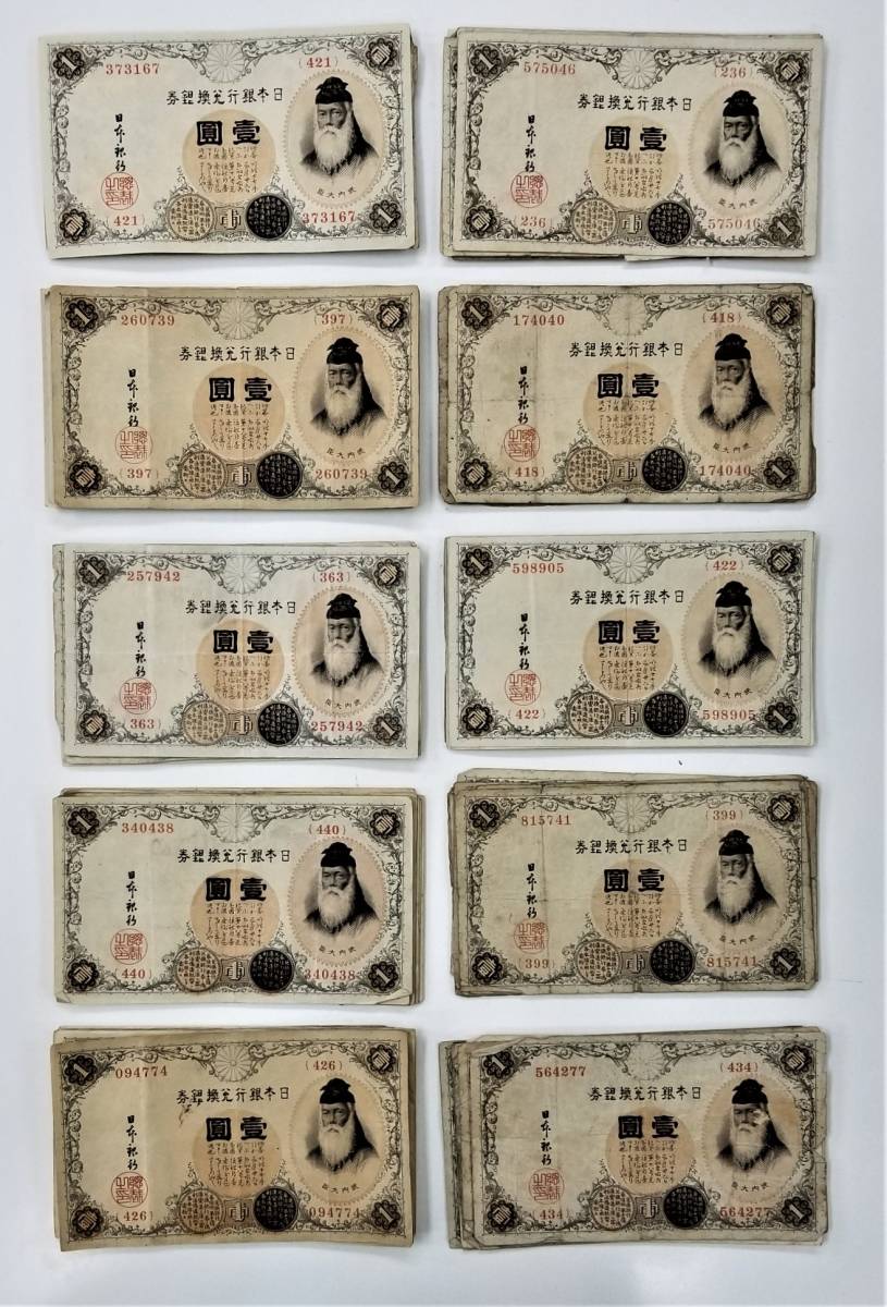 大正兌換銀行券 | 武内宿禰 壹圓⁄1円紙幣 1916年 432組806843 未使用
