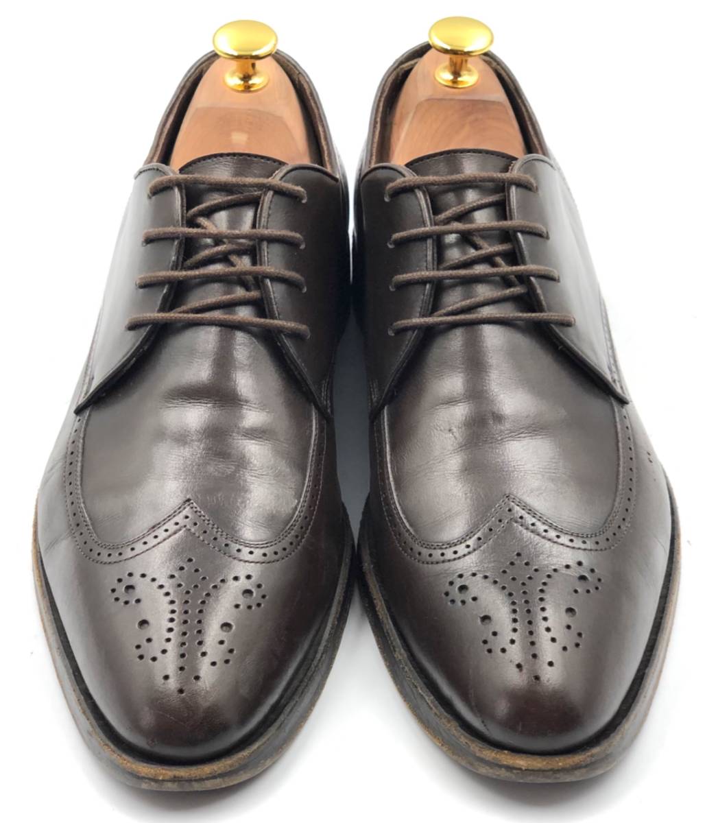 即決 GIORGIO ARMANI ジョルジオアルマーニ 25cm 40 メンズ レザー