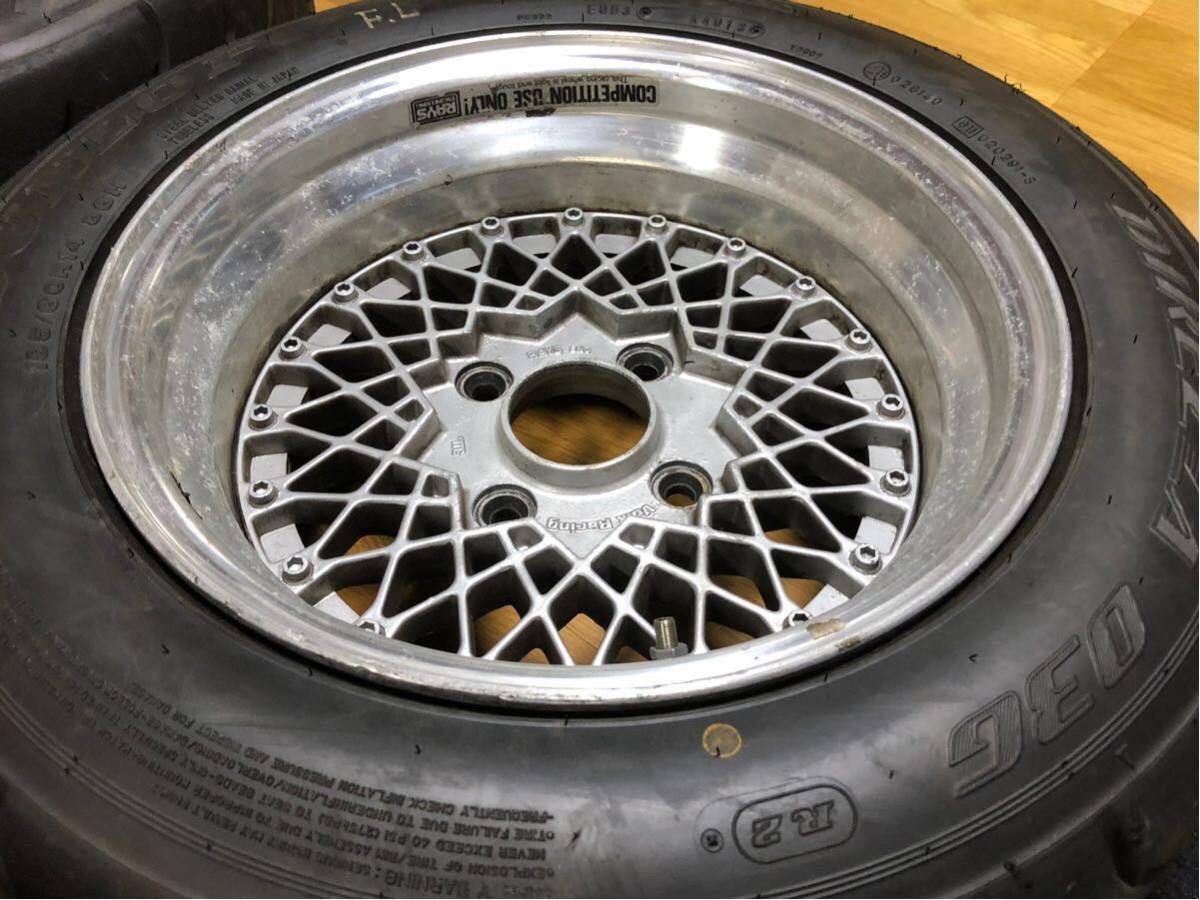 ボルク レーシング メッシュ ボルクメッシュ 7.5j 8j pcd114.3 4本 当時物 希少サイズ 14インチ