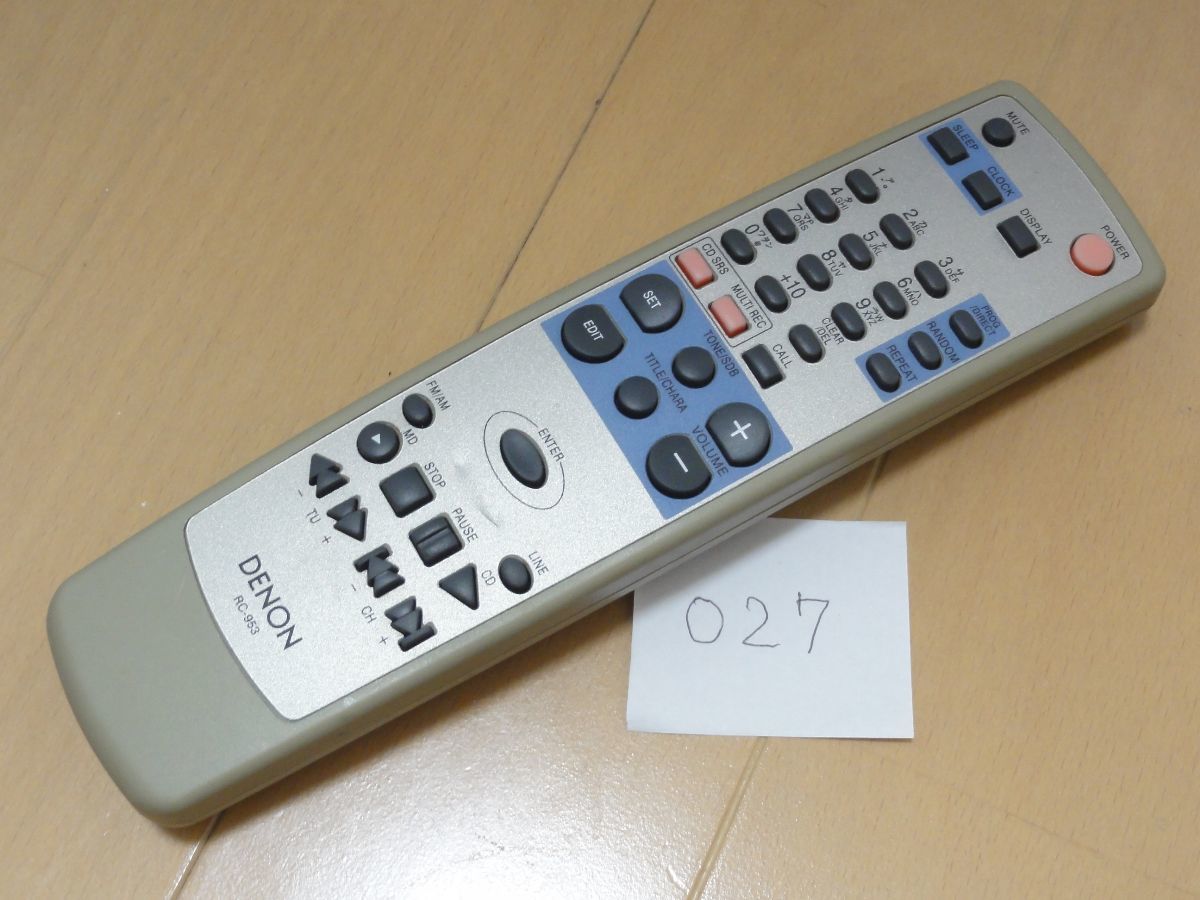 Denon デノン Cd Mdコンポ D Ma3 D Me33用リモコン Rc 953 送料185円 Mdコンポ 売買されたオークション情報 Yahooの商品情報をアーカイブ公開 オークファン Aucfan Com