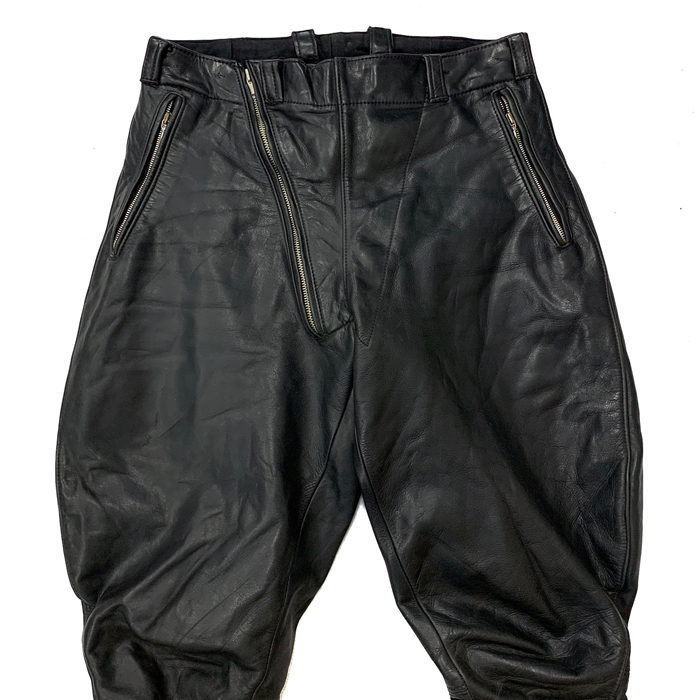 30s40s フランス ヴィンテージ レザージョッパーズパンツ モーターサイクル 30s40s フランス ビンテージ レザージョッパーズパンツ モーター