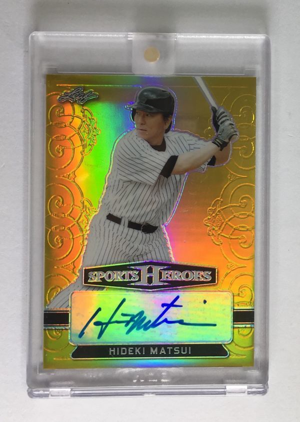  1/1枚限定 松井秀喜直書きサイン 2018 Leaf Metal Sports Heroes Gold Refractor Auto(Topps)｜売買されたオークション情報、yahooの商品情報をアーカイブ公開 - オークファン シングルカード