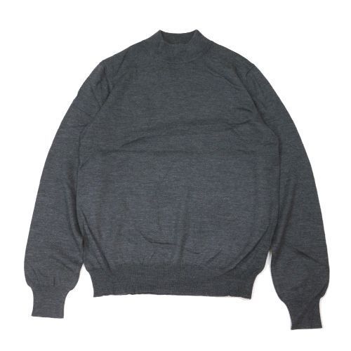 人気，100%新品 Gran Sasso グランサッソ 18AW 12ゲージウールソリッドモックネックニット 48 グレー(Mサイズ)｜売買されたオークション情報、yahooの商品情報をアーカイブ公開 - オークファン Mサイズ
