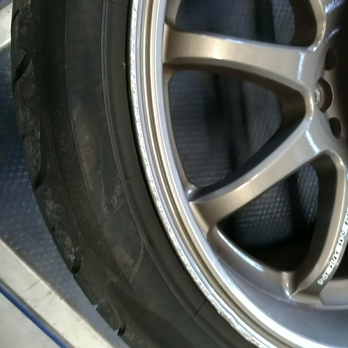 ワーク　エモーション　D9R+YOKOHAMA S drive 4本セット　ジャンク扱い　Fr:9J+30 Rr:10J+38 255/35R18×4本_7