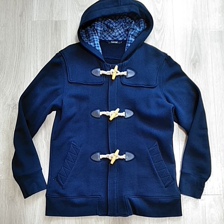 現地価格セール 極美品!!3(L)ネイビー ダッフル ジャケット Burberry