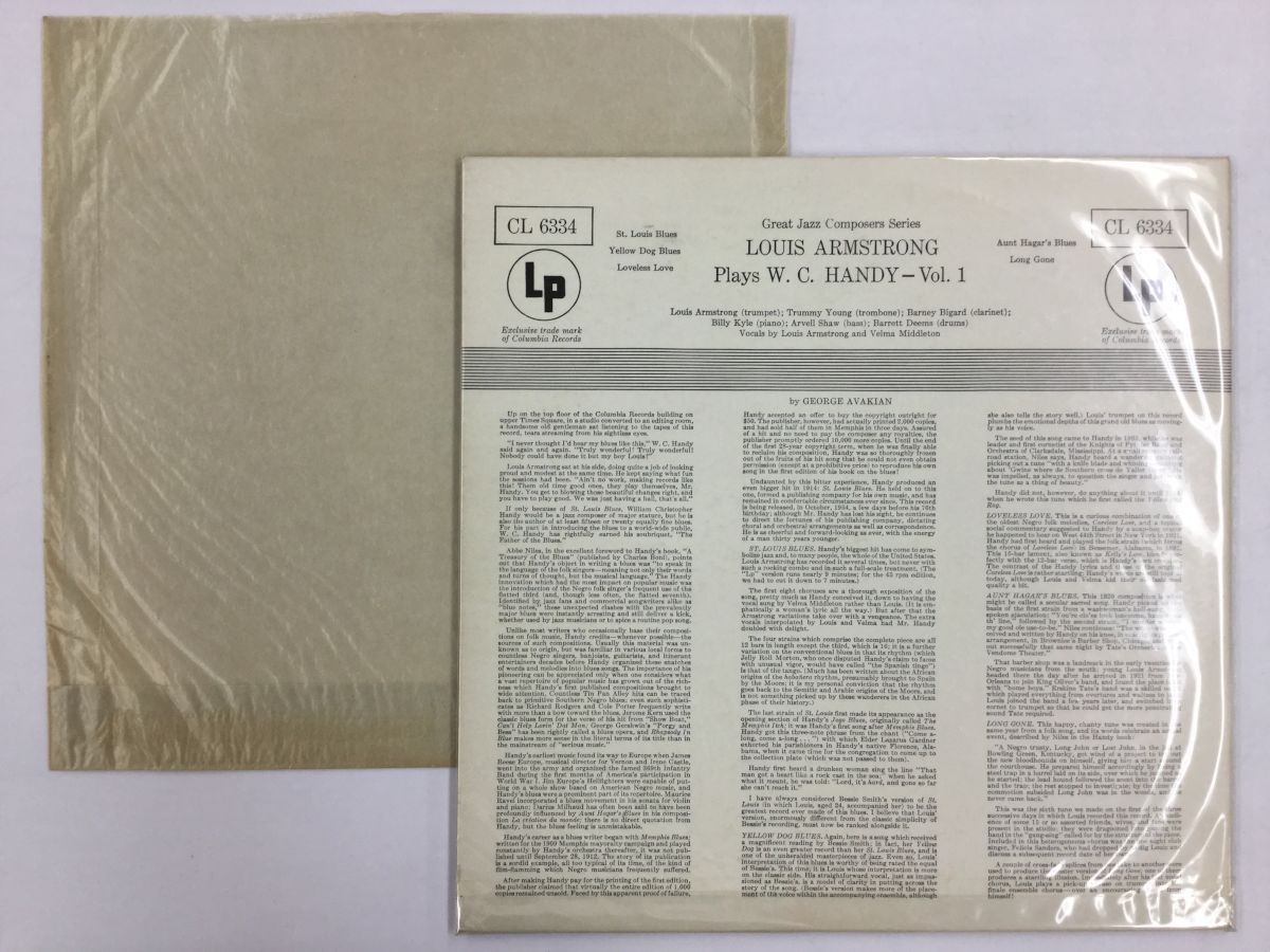 [8929RB]10inch / LOUIS ARMSTRONG / W.C.HANDY VOL.Ⅰ / US_2