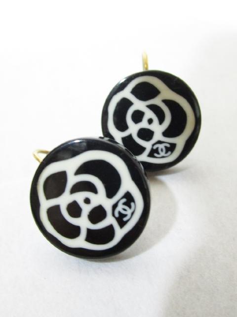 CHANEL シャネル アクセサリー 黒(ブラック)X白(ホワイト) ピアス 