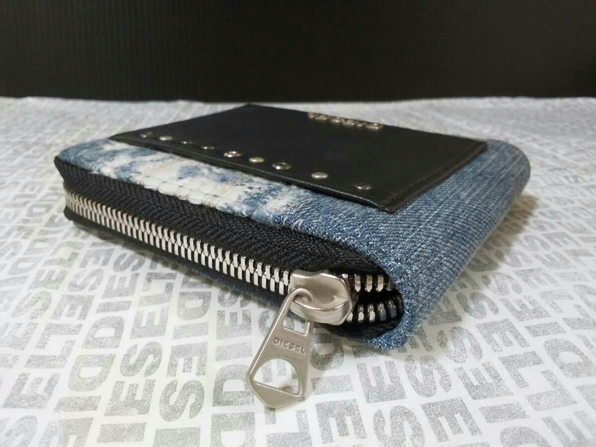 Diesel ディーゼル Usa正規購入 デニム 羊革レザー Zip 二つ折り財布 小銭入れ有 軽めのダメージ加工 レシート付 本物保証 男性用 売買されたオークション情報 Yahooの商品情報をアーカイブ公開 オークファン Aucfan Com
