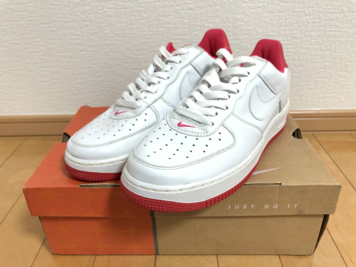 【低価，格安】 NIKE AIR FORCE 1 ナイキ エアフォース1 ホワイト ピンク ローカット 27センチ(26.0cm以上)｜売買されたオークション情報、yahooの商品情報をアーカイブ公開 - オークファン 26.0cm以上