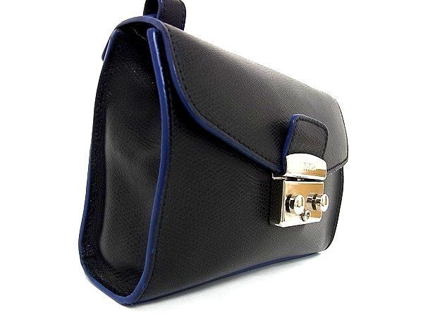 1円 □極美品□ FURLA フルラ ロゴ メトロポリス レザー ショルダー 