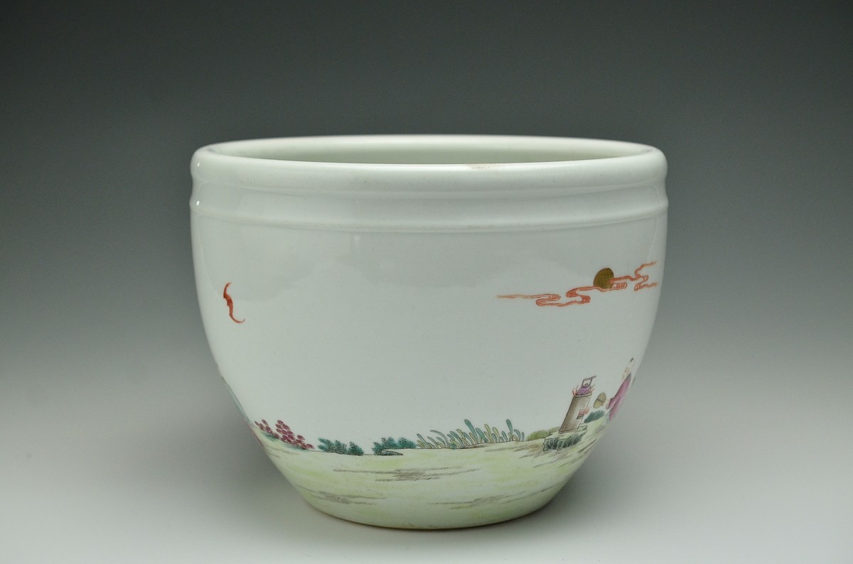 瓏】陶磁器 松石緑地粉彩草龍紋 花卉碗 一対 清代 雍正御製 染付 置物 