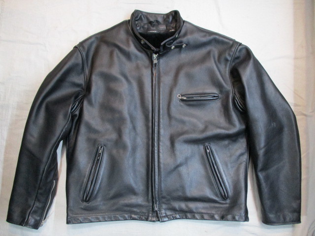 希少サイズ50 Schott ショット 641 シングルライダース 黒 ライナー付