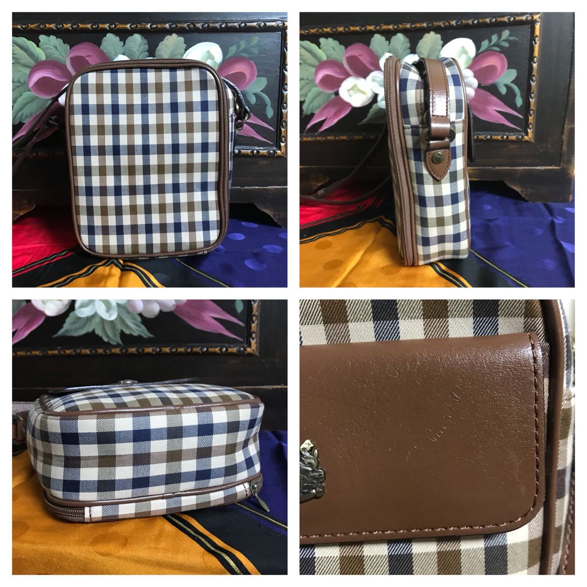 アクアスキュータム 美品 Aquascutum ミニショルダーバッグ クラブ 