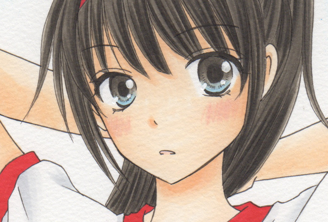 ◇ オリジナル ◇ 手描きイラスト ◇ ブルマ 女の子 ◇ 【ハガキサイズ