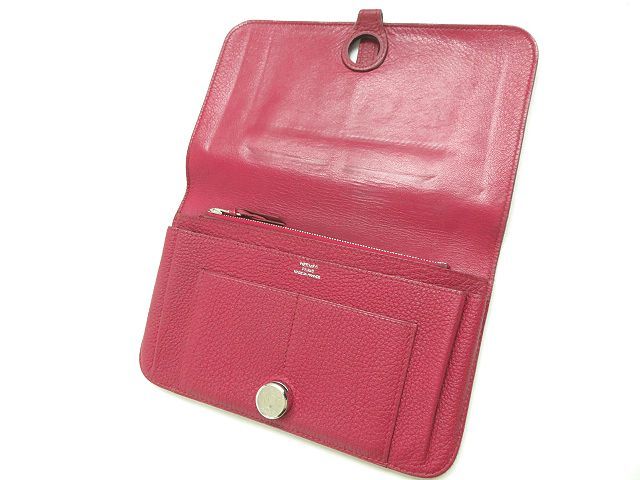 再出品毎2％OFF】〇フランス製□HERMES エルメス ドゴンGM トゴ ルビー 