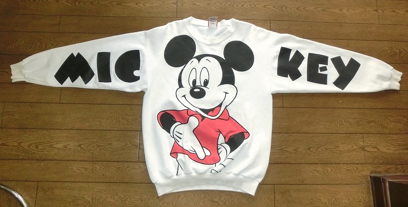 Mickey Disney Mouse Vintage ミッキーマウス 1980's | 0 Print 両面