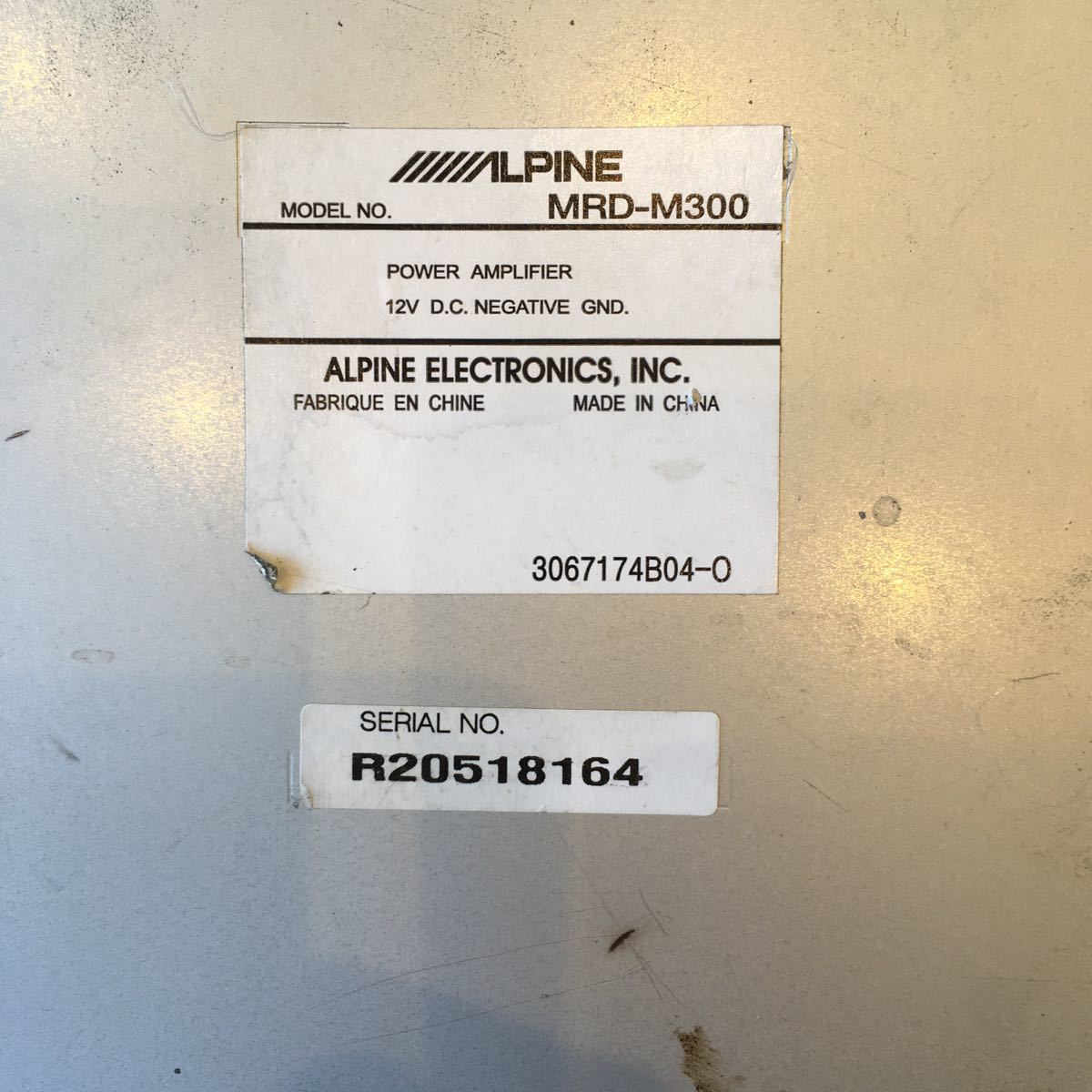 MRD-M300 ALPINE 600W アルパイン パワーアンプ Alpine - Amplifier 
