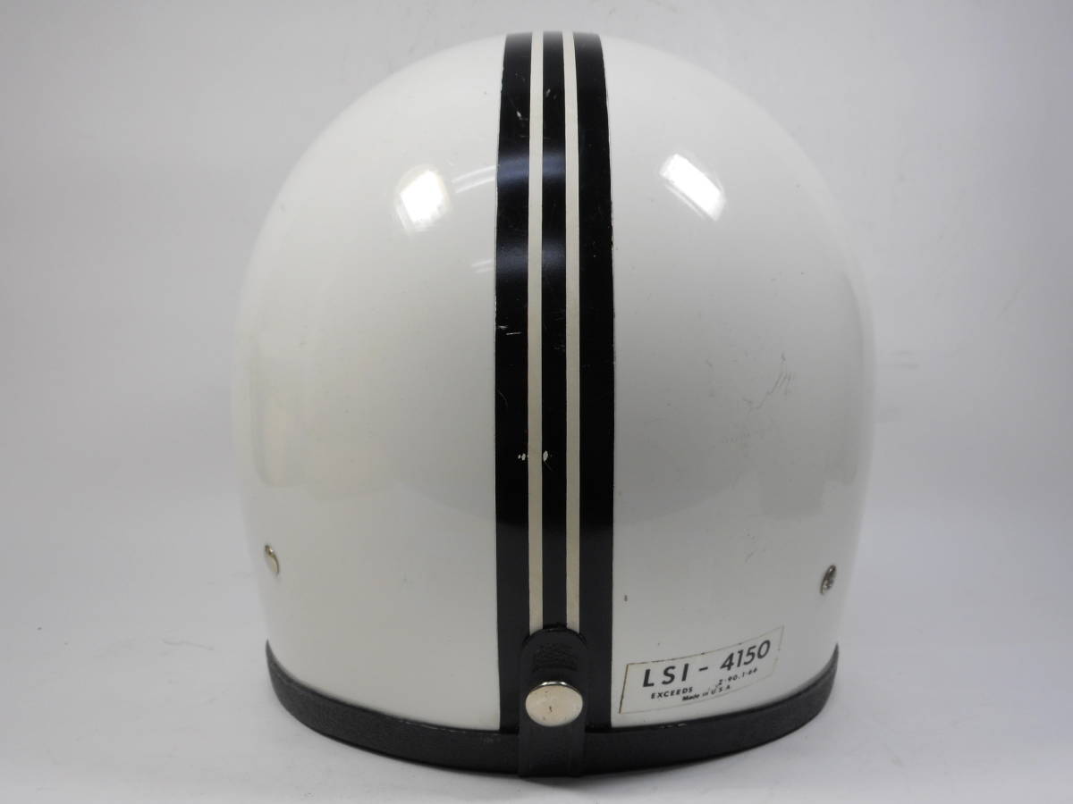 60s LSI-4150 ジェットヘルメット 白 加工済み L ☆ 60年代 BELL 500TX 
