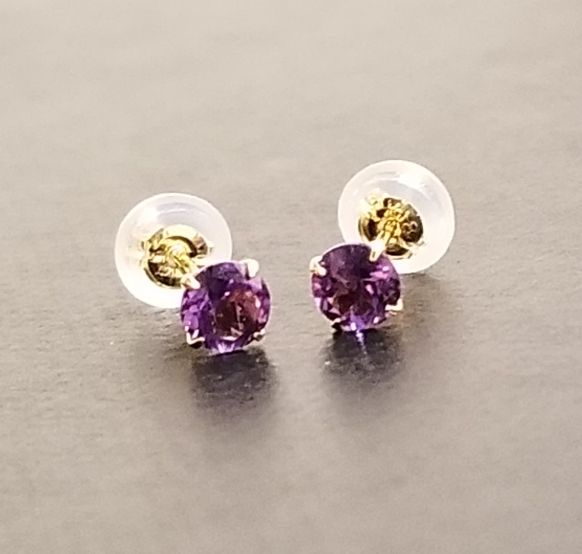 アメジスト ピアス k18 18k 18金ゴールド 天然石 2月 新品☆K18(18金
