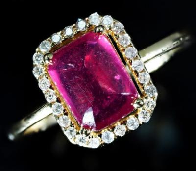 税無/送料無料】天然【2.39ct】ダイヤモンド ルビー リング 指輪 参考 