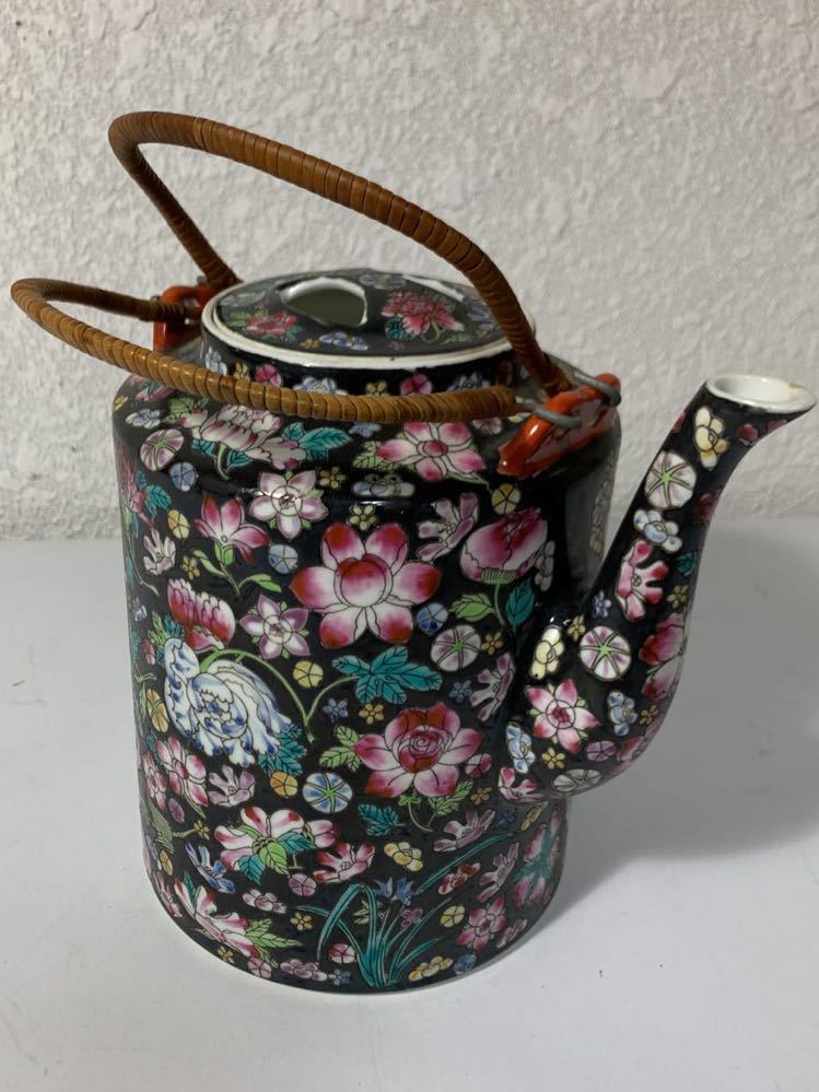 景徳鎮彩茶器セット 陶器製 7点セット 中国景徳鎮 陶器