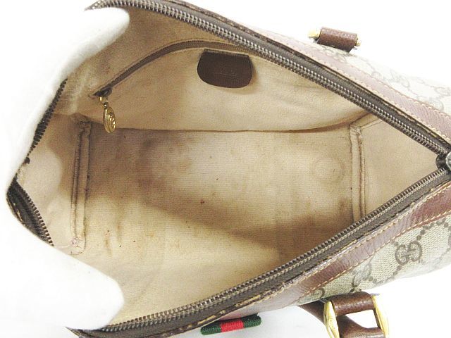 GUCCI グッチ オールドグッチ GG柄 ミニボストン シェリーライン